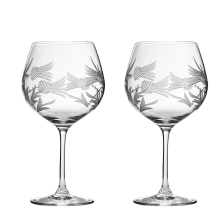 Buy & Send Flower of Scotland 2 Gin and Tonic Copa Glasses 210mm (Gift Boxed) Royal Scot Crystal