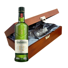 Buy & Send Glenfiddich 12 Year Old Whisky 70cl In Luxury Box With Royal Scot Glass