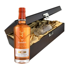 Buy & Send Glenfiddich 21 Year Old Gran Reserve Whisky 70cl In Luxury Box With Royal Scot Glass