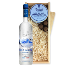 Buy & Send Grey Goose Vodka And Dark Sea Salt Charbonnel Chocolates Box