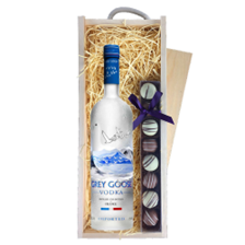 Buy & Send Grey Goose Vodka & Truffles, Wooden Box