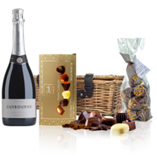 Buy & Send Gusbourne Blanc De Blancs ESW 75cl And Chocolates Hamper