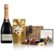 Buy & Send Gusbourne Brut Reserve English Sparkling 75cl And Chocolates Hamper