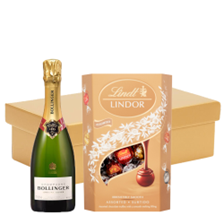 Buy & Send Half Bottle of Bollinger Special Cuvee Champagne 37.5cl And Chocolates In Gift Hamper