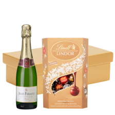 Buy & Send Half Bottle of Jules Feraud Champagne 37.5cl And Chocolates In Gift Hamper