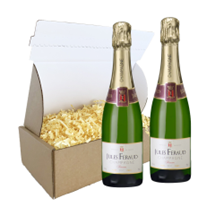 Buy & Send Half Bottle of Jules Feraud Champagne 37.5cl Duo Postal Box