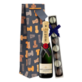 Buy & Send Half Bottle Of Moet and Chandon Brut Champagne 37.5cl & Fine Artisanal Truffles Gift Bag