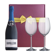 Buy & Send Hambledon Classic Cuvee English 75cl And Bohemia Glasses In A Gift Box