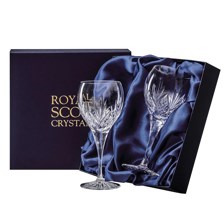 Buy & Send 2 Royal Scot Crystal Wine Glasses - Highland - PRESENTATION BOXED