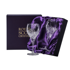 Buy & Send 2 Royal Scot Crystal Wine Glasses - Highland - PRESENTATION BOXED