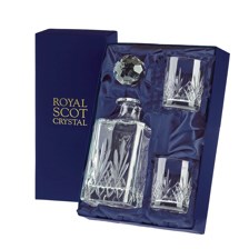 Buy & Send Royal Scot Presentation Boxed Highland Square Decanter & 2 Whisky Tumblers