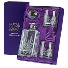 Buy & Send Royal Scot Presentation Boxed Highland Square Decanter & 2 Whisky Tumblers