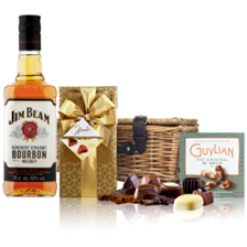 Buy & Send Jim Beam White Label Whisky And Chocolates Hamper