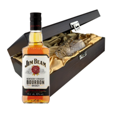 Buy & Send Jim Beam White Label Whisky In Luxury Box With Royal Scot Glass