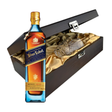 Buy & Send Johnnie Walker Blue Label Whisky In Luxury Box With Royal Scot Glass