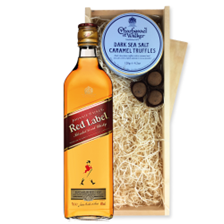 Buy & Send Johnnie Walker Red Label And Dark Sea Salt Charbonnel Chocolates Box
