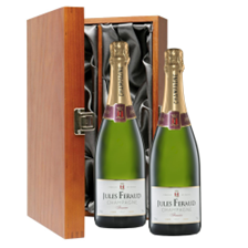 Buy & Send Jules Feraud Brut Champagne 75cl Double Luxury Gift Boxed Champagne (2x75cl)