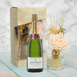 Buy & Send Jules Feraud Brut Champagne 75cl With Magnolia & Mulberry Desire Floral Diffuser