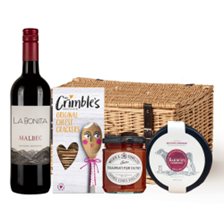 Buy & Send La Bonita Malbec 75cl Red Wine And Cheese Hamper