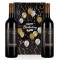 Buy & Send La Bonita Malbec Reserve 75cl Red Wine Happy Birthday Wine Duo Gift Box (2x75cl)