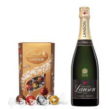 Buy & Send Lanson Le Black Creation 257 Brut Champagne 75cl With Lindt Lindor Assorted Truffles 200g