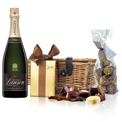 Buy & Send Lanson Le Black Label Brut 75cl Champagne And Chocolates Hamper
