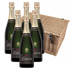 Buy & Send Lanson Le Black Label Brut 75cl Champagne Case of 6 Hamper