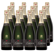 Buy & Send Lanson Le Black Label Brut 75cl Champagne Crate of 12 Champagne