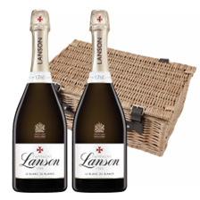 Buy & Send Lanson Le Blanc de Blancs Champagne 75cl Twin Hamper (2x75cl)