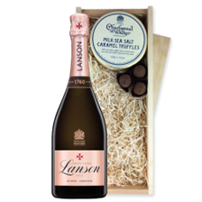 Buy & Send Lanson Le Rose Creation Champagne 75cl And Milk Sea Salt Charbonnel Chocolates Box