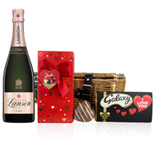 Buy & Send Lanson Le Rose Label Champagne 75cl And Chocolate Love You hamper