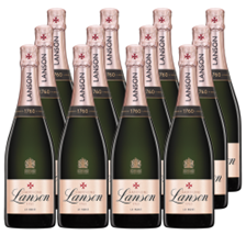 Buy & Send Lanson Le Rose Label Champagne 75cl Crate of 12 Champagne