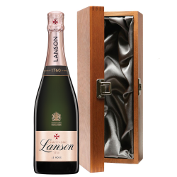 Buy & Send Lanson Le Rose Label Champagne 75cl in Luxury Gift Box
