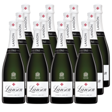 Buy & Send Lanson Le White Label Sec Champagne 75cl Crate of 12 Champagne