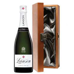 Buy & Send Lanson Le White Label Sec Champagne 75cl in Luxury Gift Box