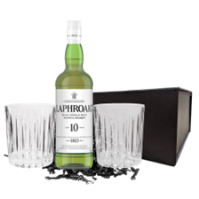 Buy & Send Laphroaig 10 Year Old Single Malt Whisky And Nouveau Tumblers Gift Set