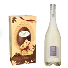 Buy & Send Las Perdices Logia Blanc de Malbec 75cl White Wine and Lindt Easter Egg 195g