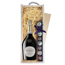 Buy & Send Laurent Perrier Blanc de Blancs Champagne 75cl & Truffles, Wooden Box