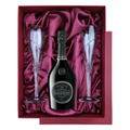 Buy & Send Laurent Perrier Brut Millesime Vintage 2015 75cl in Red Luxury Presentation Set With Flutes