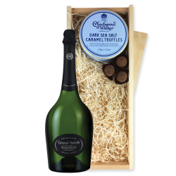 Buy & Send Laurent Perrier Grand Siecle Champagne 75cl And Dark Caramel Sea Salt Charbonnel Chocolates Box