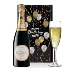 Buy & Send Laurent Perrier La Cuvee Champagne 75cl And Flute Happy Birthday Gift Box