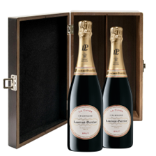 Buy & Send Laurent Perrier La Cuvee Champagne 75cl Double Elm Wood Gift Boxed (2x75cl)