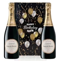 Buy & Send Laurent Perrier La Cuvee Champagne 75cl Happy Birthday Duo Gift Box (2x75cl)