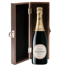 Buy & Send Laurent Perrier La Cuvee Champagne 75cl in Elm Wood Gift Box