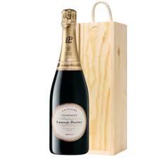 Buy & Send Laurent Perrier La Cuvee Champagne 75cl In Pine Wooden Gift Box