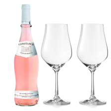 Buy & Send Le Provencal Cotes de Provence Rose Wine And Crystal Classic Collection Wine Glasses