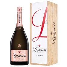 Buy & Send Magnum of Lanson Le Rose Creation Champagne (1.5 litre) in Lanson Wood Box
