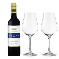Buy & Send Leone Cabernet Sauvignon 75cl And Crystal Classic Collection Wine Glasses