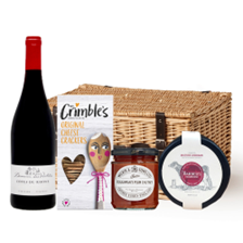 Buy & Send Les Violettes Cotes du Rhone 75cl Red Wine And Cheese Hamper