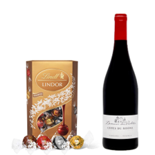 Buy & Send Les Violettes Cotes du Rhone 75cl Red Wine With Lindt Lindor Assorted Truffles 200g
